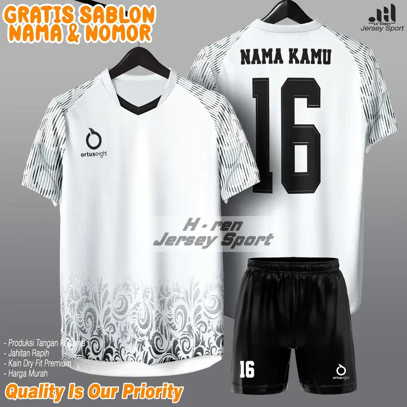 cod Setelan bola Costum Nama Nomor futsal voli baju celana dewasa jersey terbaru grade kualitas olahraga grade printing 1