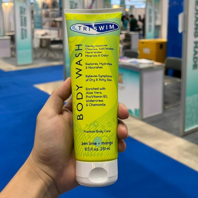 Sữa tắm chuyên dùng đi bơi hiệu TRISWIM  loại sạch hóa chất, mùi Clo và muối biển, làm mềm da - MIRILIK Không chứa silicon Dưỡng Body Dưỡng Body sữa tắm khử clo  khi bơi Dưỡng Da Body