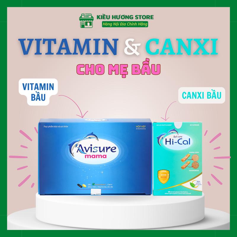 COMBO Vitamin Bầu Và Canxi Bầu - Avisure MaMa 60 Viên & Avisure HiCal 60 Viên