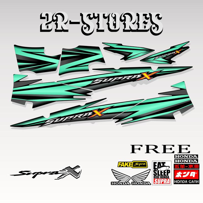 striping supra x lama grafis 07 stiker lis body supra x Motorcycle 8