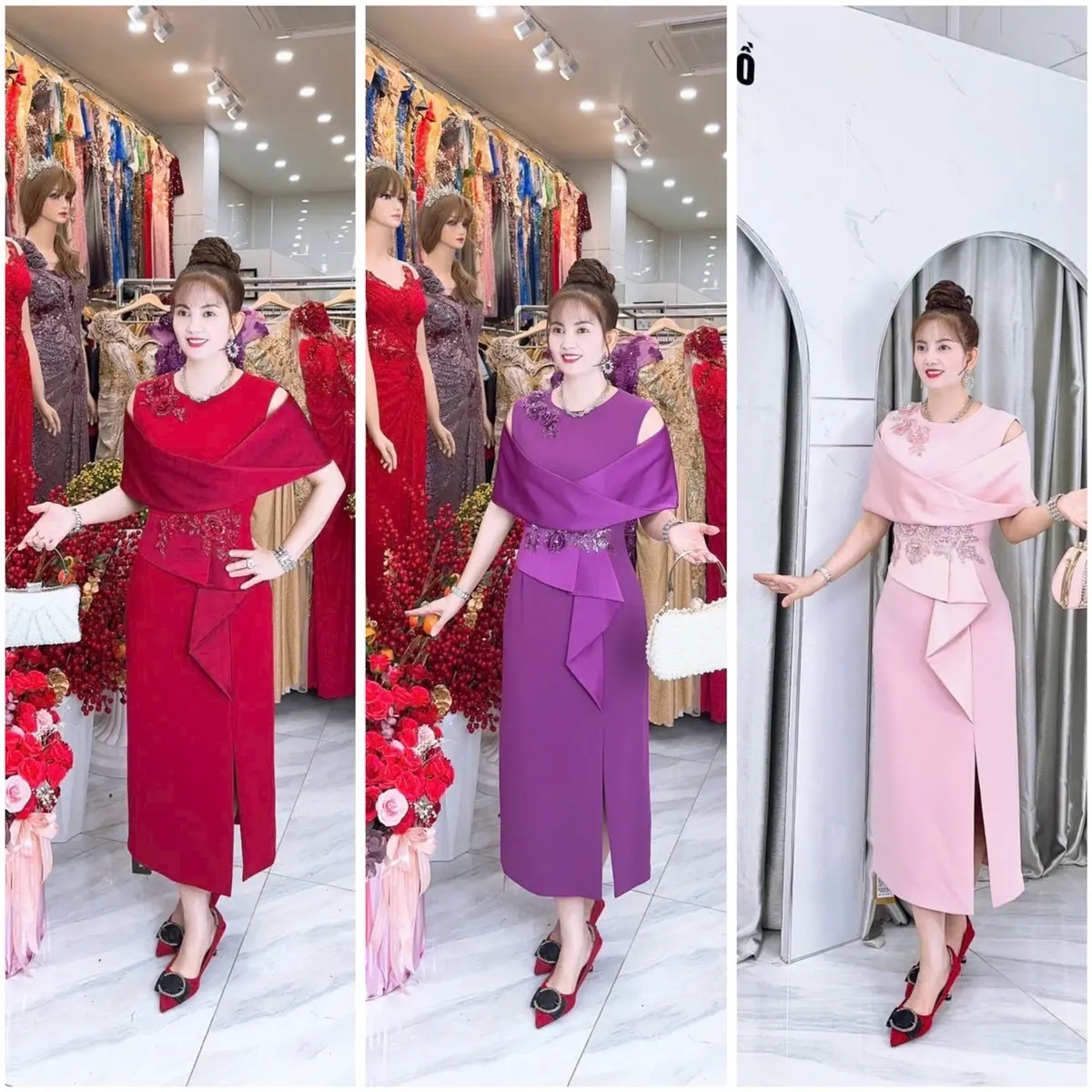 Đầm Hồng Kông Cao Cấp đi tiệc Nữ
