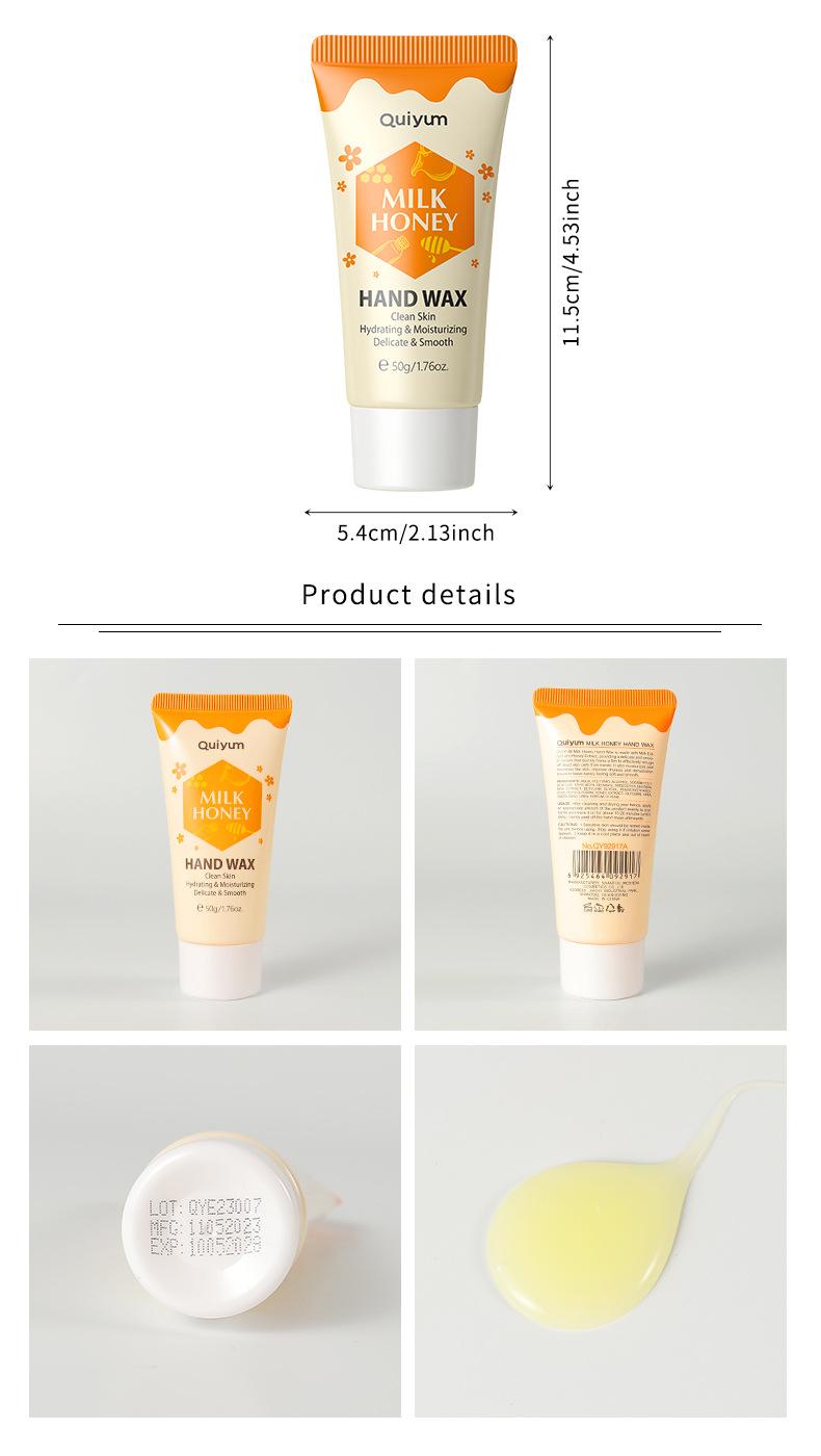 Product Introduction of Cross-Border Quiet Milk Honey Hand Wax Mask 50G Nourishing, Hydrating and Moisturizing Hand Care Skin Care Products in Stock Wholesale Nail Moisturizer Moisture Hydrate 21