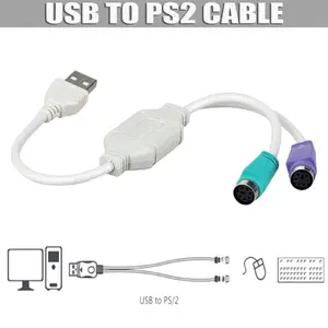 Converter Kabel USB to PS2 Mouse Keyboard jadul
