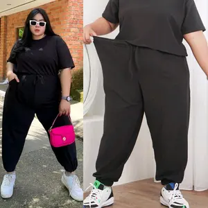 Celana Training Jogger JUMBO Pria Wanita Polos Kasual Gaya Korean Style Highwaist Joger Sweatpants Big Size Max BB 100 kg