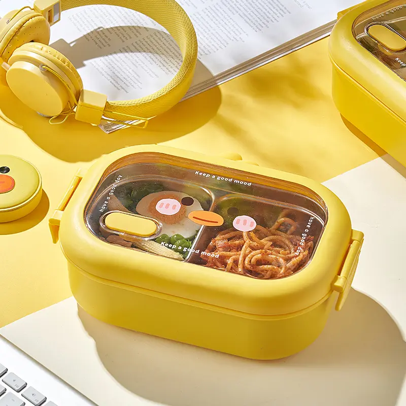 Hộp cơm inox giữ nhiệt 2 ngăn cute Lovelyhouse HCINOX2N13 1