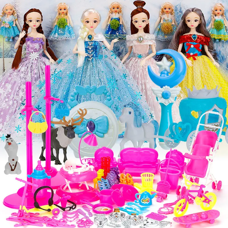 Búp Bê Barbie, Công Chúa Bé Gái, Elsa Đông Lạnh Tình Yêu Chân Thực Bộ Búp Bê Đầm Lên Tinh Tế Hộp Quà Tặng, Chủ Đề Lãng Mạn, Phát Hành Năm 2025 4