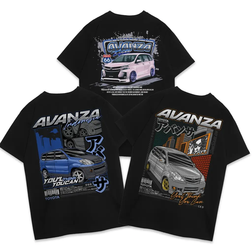 KAOS AVANZA - KAOS SABLON MOTIF - CAR SERIES
