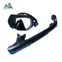 Gambar Mounsea 2-pieces snorkel set full dry snorkel diving mask anti-fog food grade silicone - black dari Mounsea Official Store Kota Tangerang 2 Tokopedia