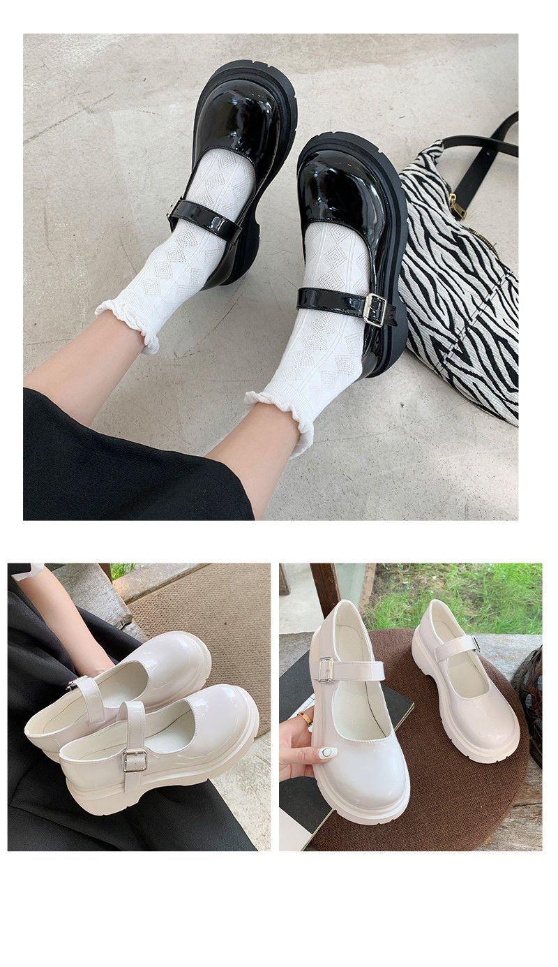 Product Introduction of Giày Da Nữ, Phong Cách Mary Jane, Ngoại Cỡ 41-44, Giày Đế Bằng Mỏng Mùa Hè, Thích Hợp Mặc Với Váy JK, Đế Dày, Nhẹ, 41 Shoes 9