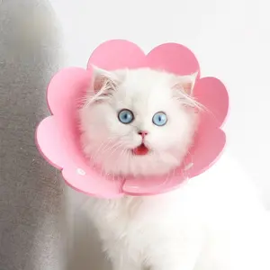 Kerah Pemulihan Kucing Penutup Pelindung Hewan Peliharaan Penutup Perawatan Kucing dan Anjing Anti-Menjilat bentuk bunga