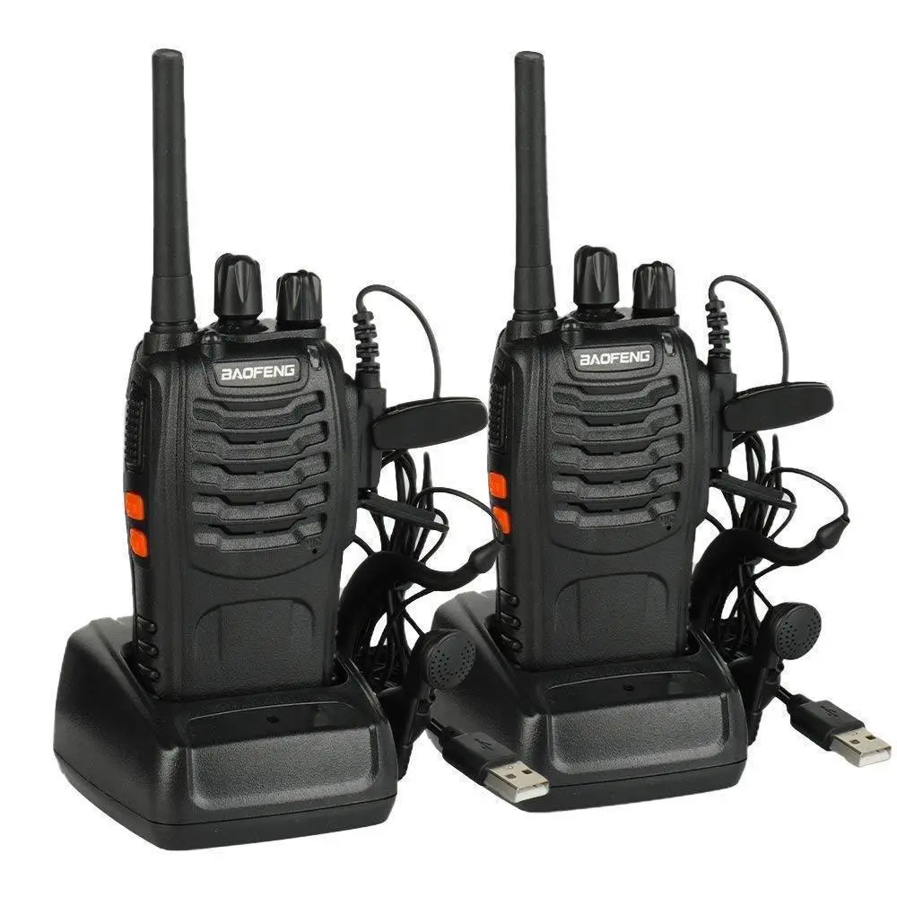 BAOFENG Portable Walkie Talkie, 2 Counts Rechargeable 16 Channel Two Way Radio, Long Range Walkie Talkie, Professional Walkie Talkie for Outdoor