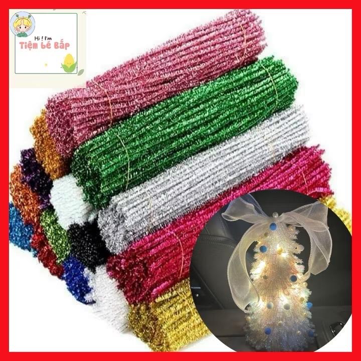 Kẽm xù - kẽm kim tuyến - kẽm nhung tạo hình nhiều màu