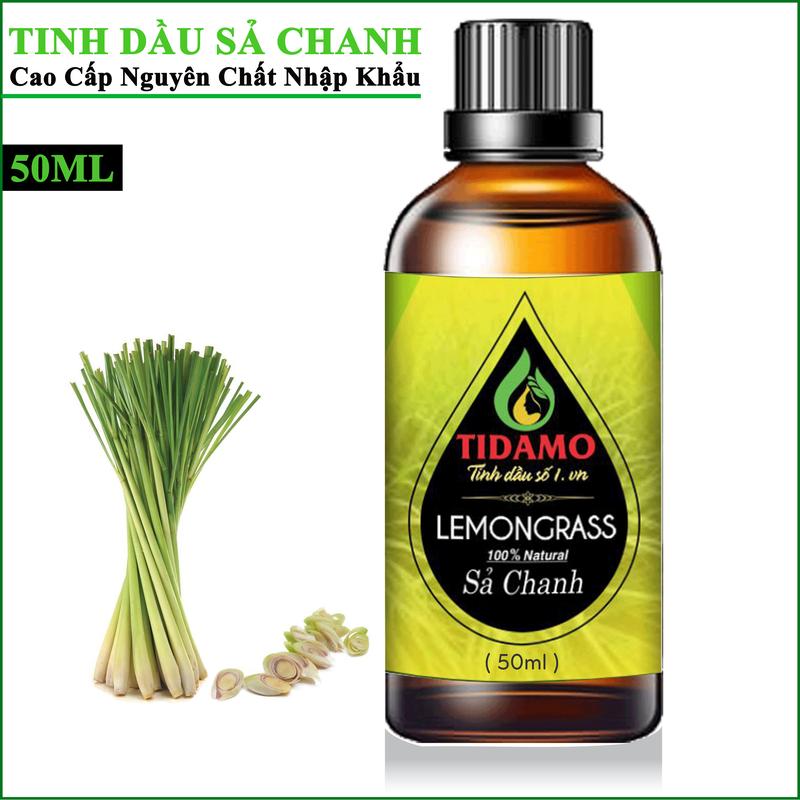 Tinh Dầu Sả Chanh Nguyên Chất TIDAMO 50ML | Chính Hãng Có Kiểm Nghiệm | Tinh Dầu Xông Phòng Cao Cấp Thơm thư giãn Khử Mùi và Đuổi Muỗi