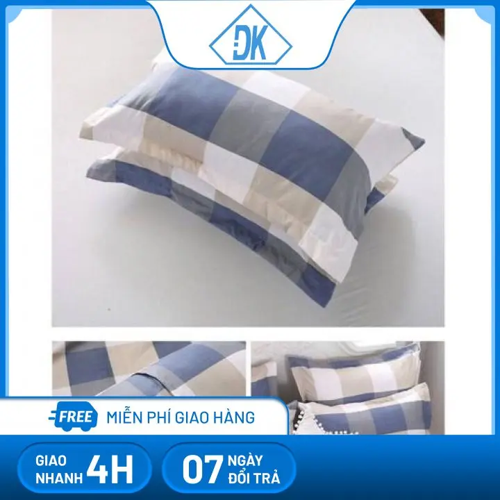 1 vỏ gối cotton nhung 50x70cm, chất vải chống nhăn chống xù lông, mịn mát giặt mau khô - Đăng Khoa 79 - áo gối - vo goi - ao goi - pillowcase 6