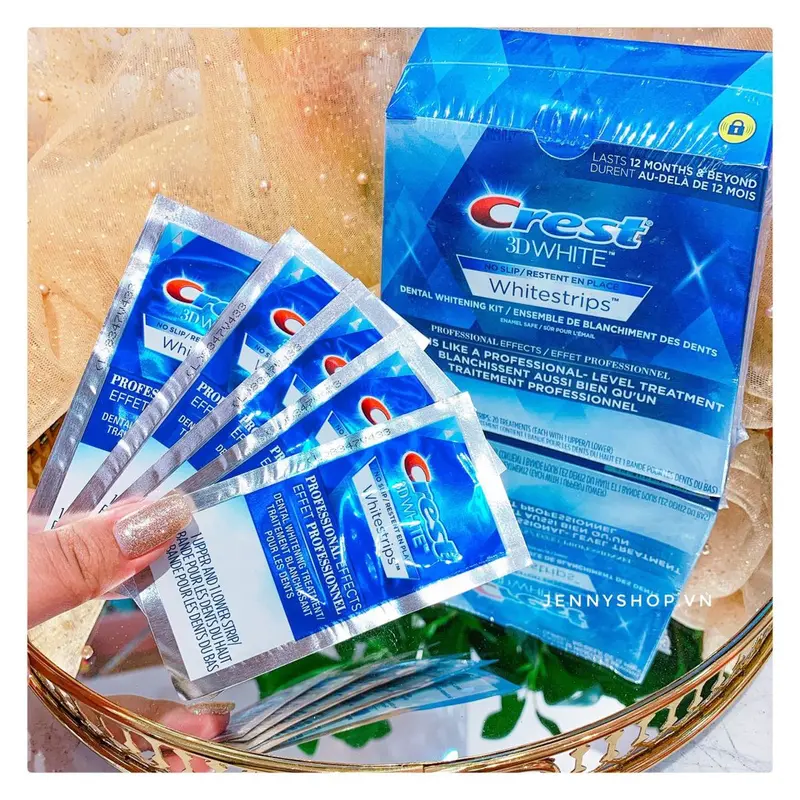 Miếng dán trắng răng Crest 3D White Professional Effects - Mỹ 0