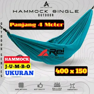 Ayunan Jumbo 400x150 BB maks 210kg. kuat. berkualitas. cod makassar. rei. eiger. outdoor. gunung. campping. ayunan hammock. ayunan dewasa. hammock murah