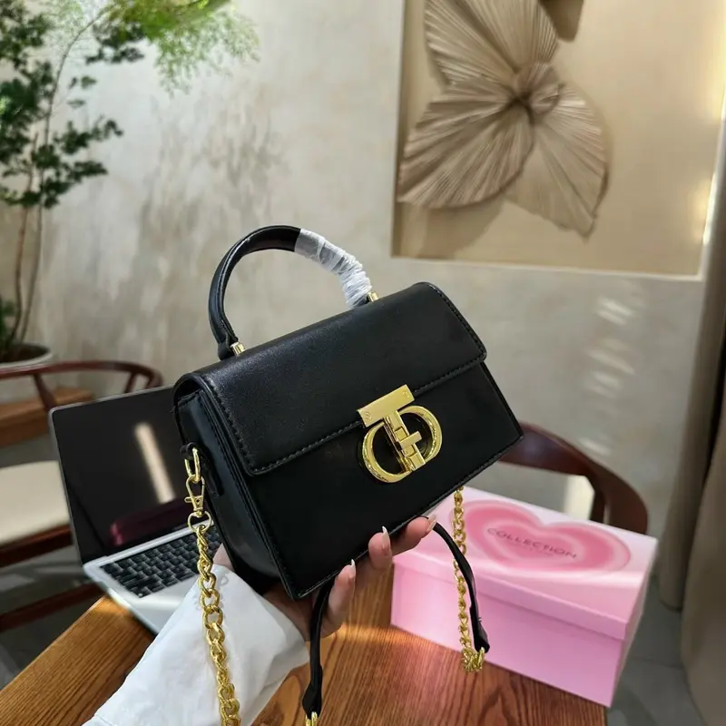 Túi Xách Tay Nữ Đeo Vai Đeo Chéo khoá T hộp Size 19cm (Bản 2 dây) Bag 0