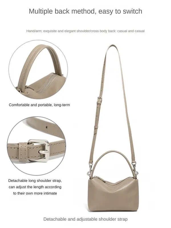 Women's Solid Color Shoulder Bag, Fashionable Large Capacity Crossbody Bag for Daily Used, Casual Trendy Versatile High-quality Daily Commuting Bag 7