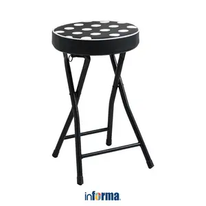 Informa Habra Bangku Lipat Kulit Polkadot Multifunctional Folding Stool Tempat Lipat Serbaguna House Furniture Kursi Bar Bangku Portable Tunggu Kursi Cafe