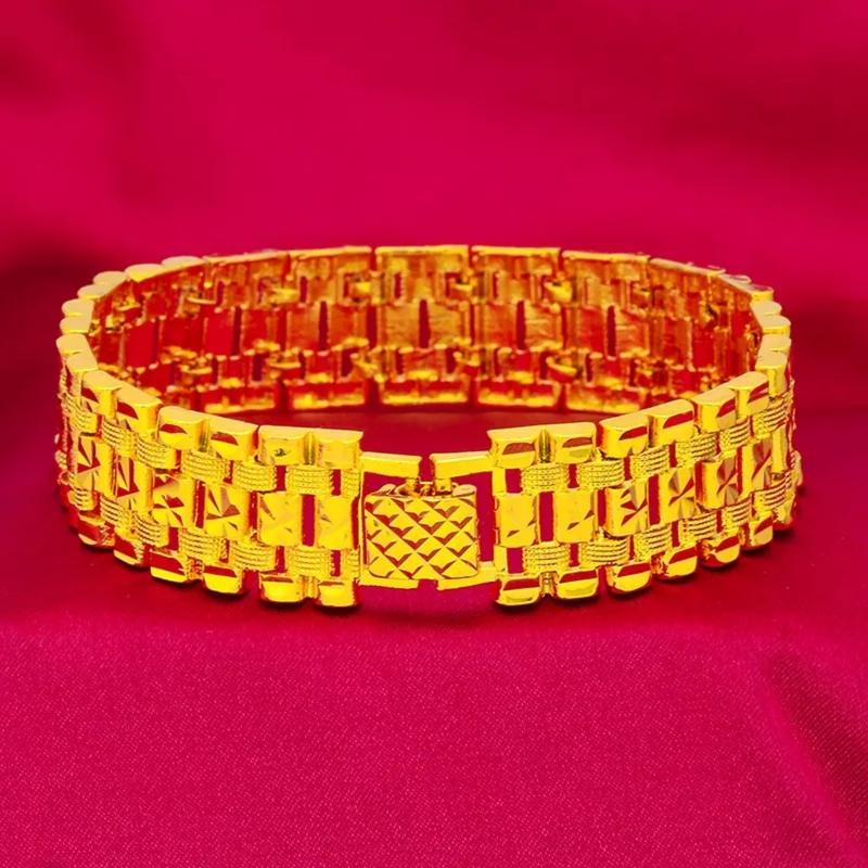 Lắc tay mạ vàng 24k sàg trọng bền mầu không đen 3