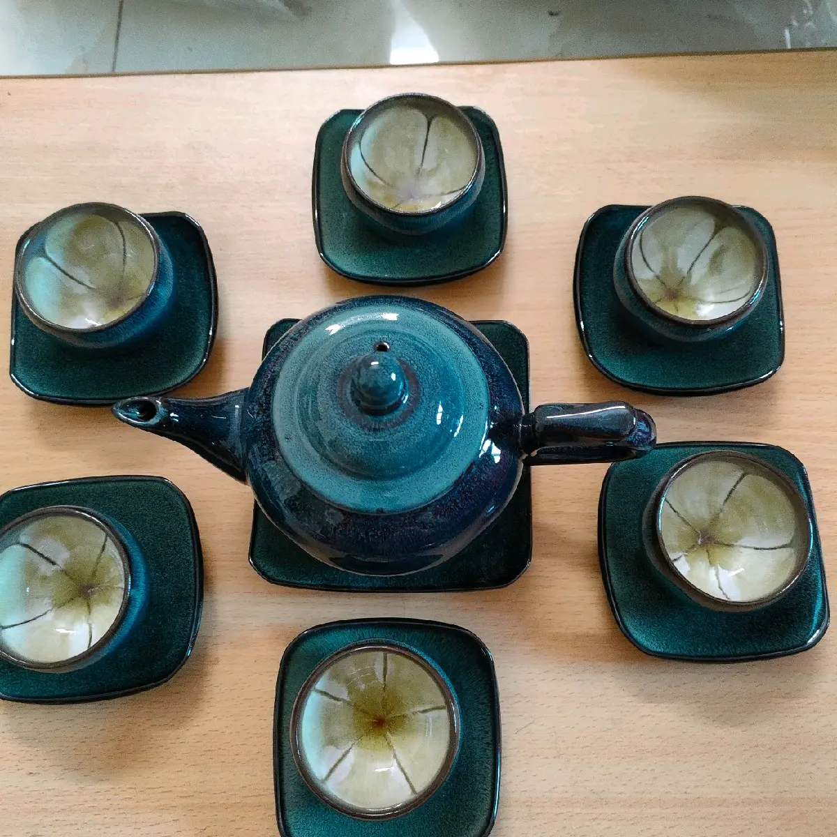 Bộ ấm chén Bát Tràng-ấm chén hỏa biến thanh lý-hàng thanh lý rẻ đẹp