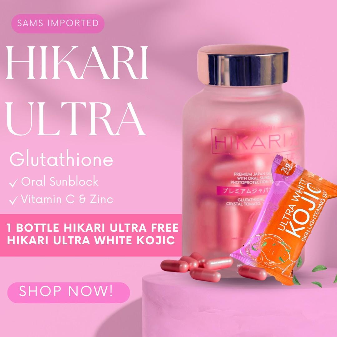 Hikari Aurum Glutathione Whitening Oral Sunblock 60 Capsule per Bottle with FREE Hikari Soap Supplement Beauty premium - TikTok Shop Philippines Hikari Aurum Glutathione Whitening Oral Sunblock 60 Capsule per Bottle with FREE Hikari Soap Supplement Beauty premium - TikTok Shop Philippines