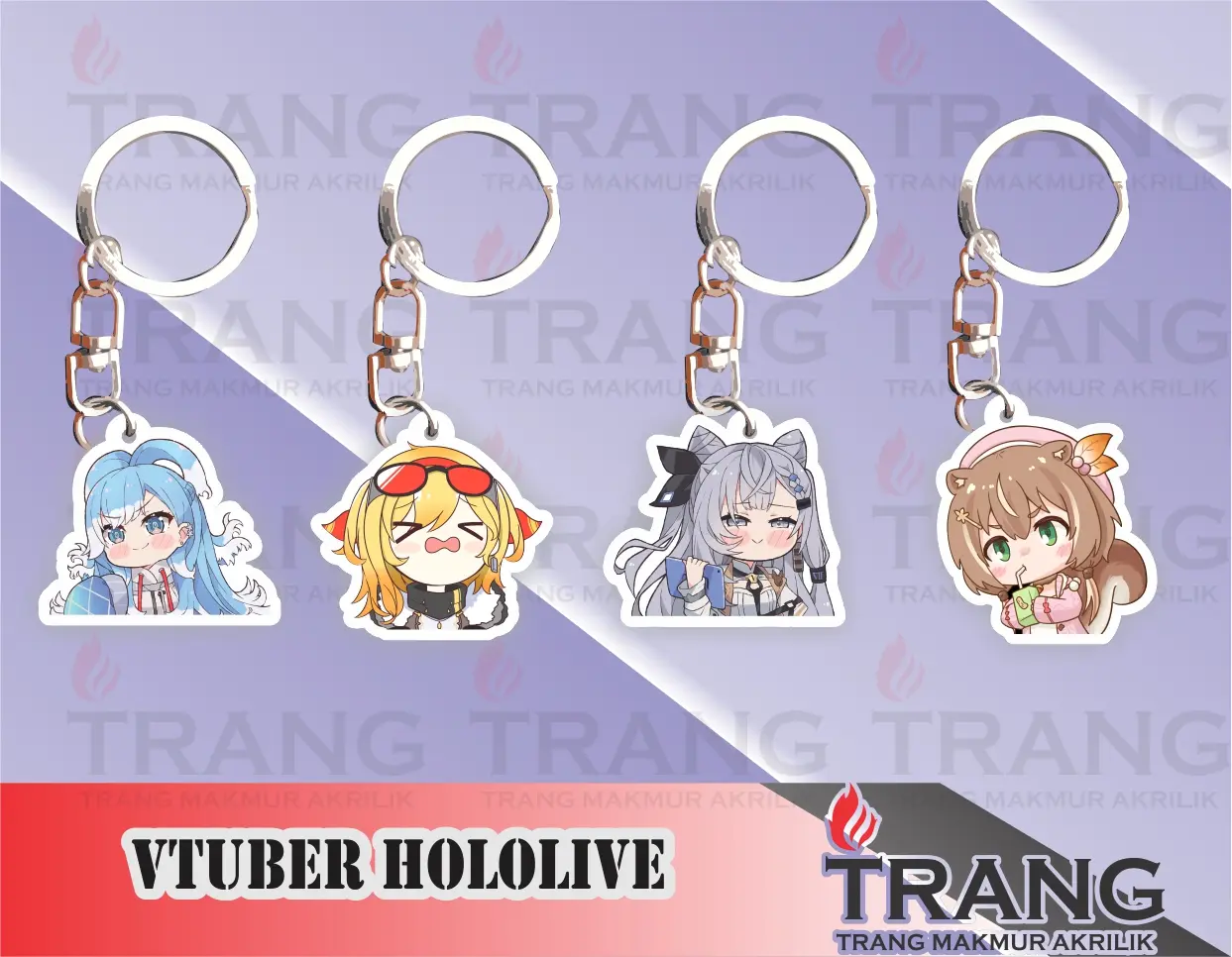 Gantungan Kunci Akrilik VTuber Hololive/Acrylic Keychain VTuber Hololive Chains Key