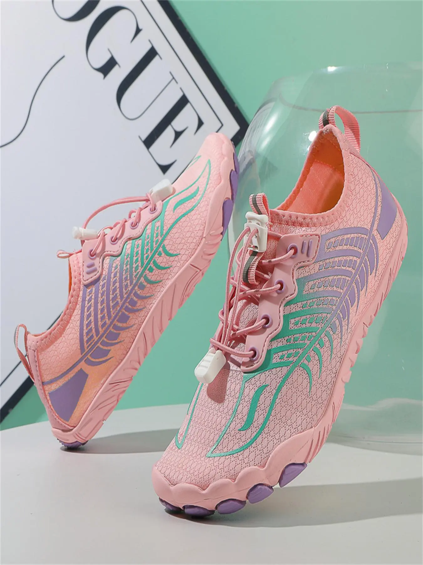 Women's Ditsy Floral Print Slip on Water Shoes, Breathable Lightweight Comfortable Sports Shoes, Outdoor Beach Swimming Shoes, Foot Wear