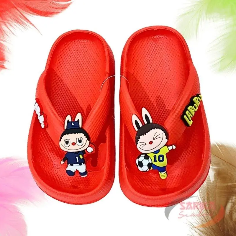 Hilos 610-11 Sandal Labubu Anak Laki-Laki Sandal Labubu Anak Cowok Sandal Hilos Labubu Bola Sandal Bola Labubu Sandal Labubu Bola Jepit