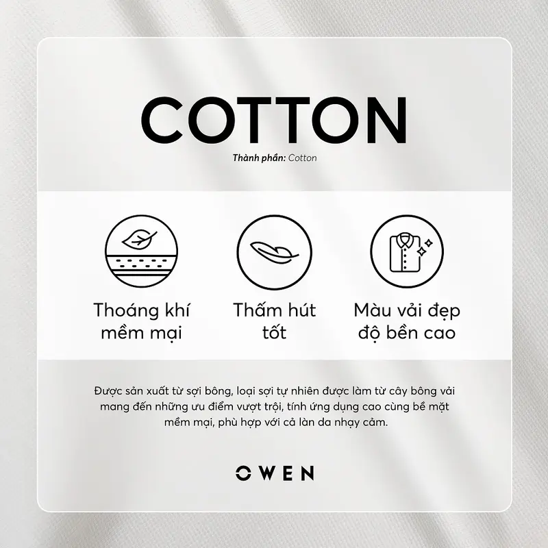 OWEN - Quần lót Boxer Nam QLB232411 màu Xám Melange chất liệu Cotton Spandex Hoạ tiết Trơn Menswear 3