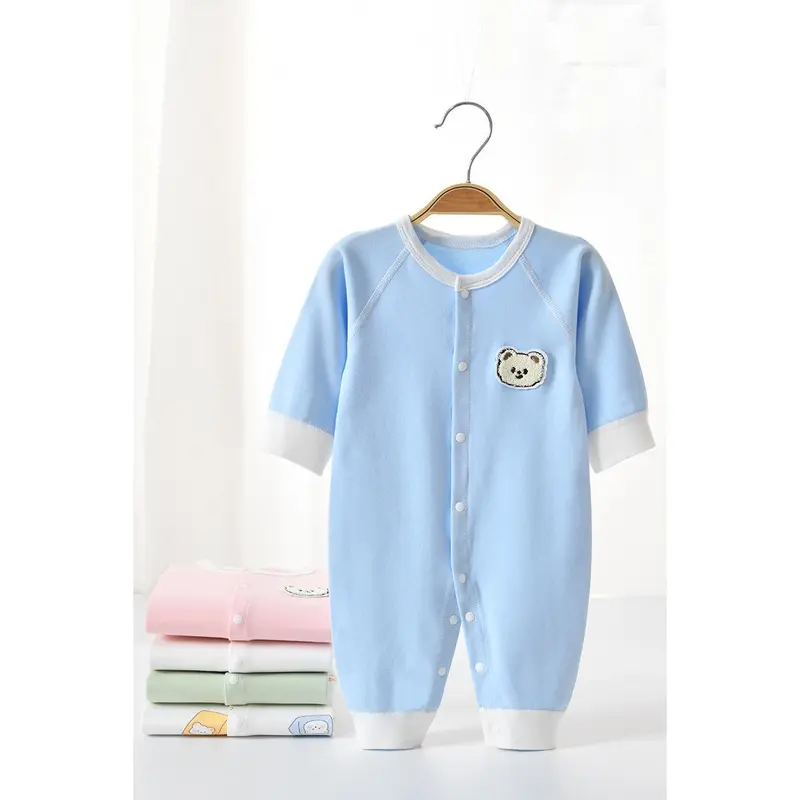 Quần Áo Sơ Sinh Áo Jumpsuit Quần, Chất Liệu Bông, Dành Cho Mùa Xuân Và Mùa Thu, Áo Liền Quần Sơ Sinh, Áo Liền Quần Dài Tay, Lót Lụa, Cấp A, Thích Hợp Cho Đồ Lót 2