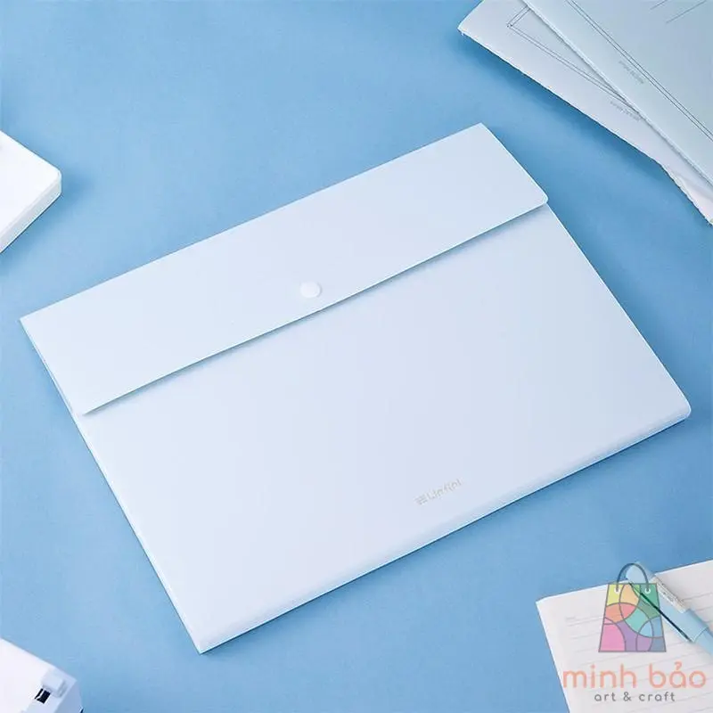 CẶP ĐỰNG TÀI LIỆU A4 DELI - 8 NGĂN PHÂN TRANG - FILE LƯU TRỮ TÀI LIỆU - LINFINI - XANH DƯƠNG / TRẮNG - 72456 1