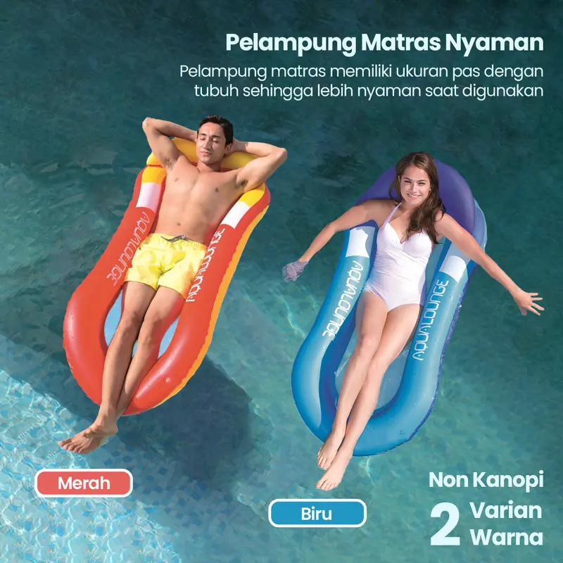 Pelampung Renang Matras Kasur Jaring Air plus Kanopi / Tanpa Kanopi Olahraga Outdoor 2