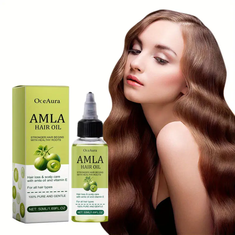 Amla Hair Oil for Women - Deep Nourishment, Repairs Split Ends, Promotes Healthy Hair Growth, Vitamin E, Tea Tree, Castor Oil, Non-Greasy Cream Formula Haircare Comfort