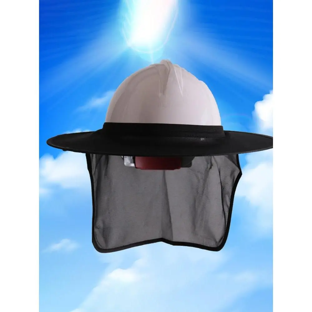 1 Pcs Polyester Sunshade Construction Site Sunshade Hat Outdoor Construction Sunshade Hat UV Protection Safety Hat Sunshade Shield Safe Durable Suitable Outdoor Work Hat