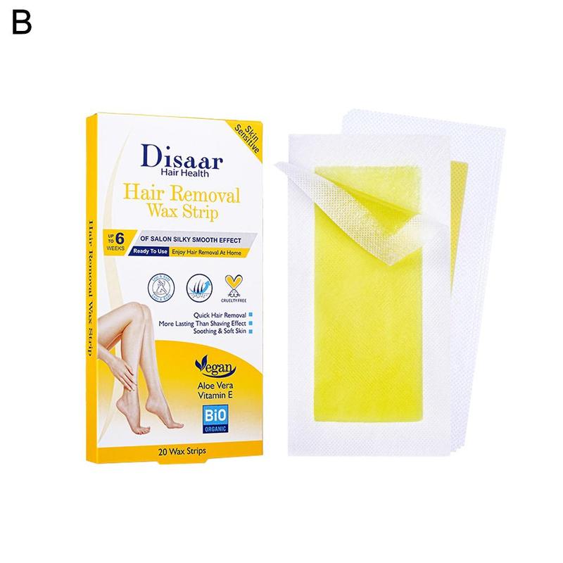Product Introduction of Aloe Hair Removal Wax Strips Papers Body Calf Underarm Arm Hair Removal Wax Hair Cleaning Strip 38