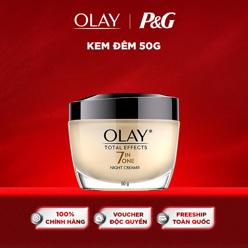 Kem Dưỡng Ẩm Ban Đêm Hỗ Trợ Phục Hồi & Làm Chậm 7 Dấu Hiệu Lão Hóa OLAY TOTAL EFFECTS 50g 0