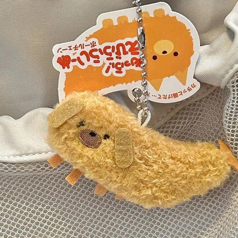 Dây Chuyền Chìa Khóa Mặt Dây Chuyền Bánh Bao Tempura, Chất Liệu Nhồi Bông Búp Bê Nhồi Bông Hoạt Hình, Móc Khóa, Trang Trí Túi 7