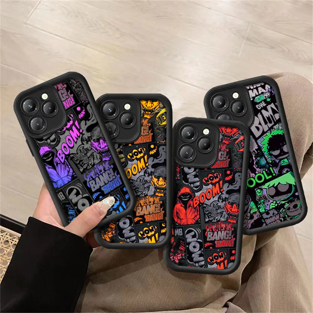 Casing hp Infinix Hot 40 Pro Smart 8 Pro SPARK GO 2024 Note 40 Note 30 Hot 40i 30i 20S Note 12 G96 Hot 12 Play 11 Play 9 Play Hot 10 Play Smart 5 Smart 6 Smart 7Trendy Comic Graffiti Case