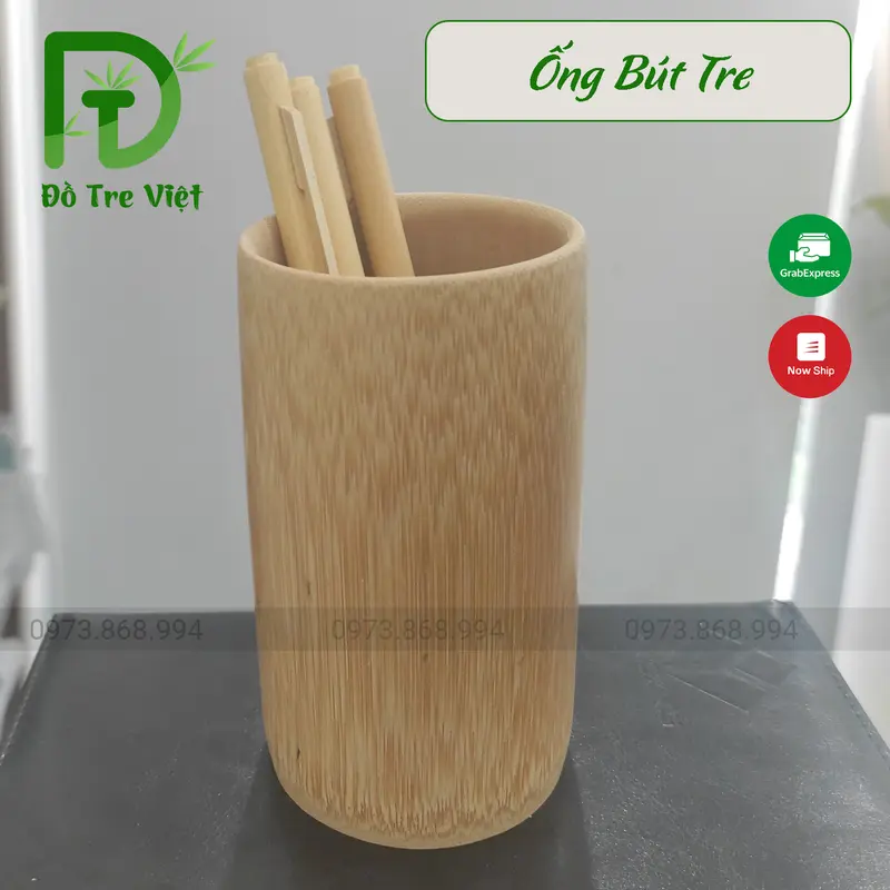 Ống cắm bút, Ống bút bằng tre 0