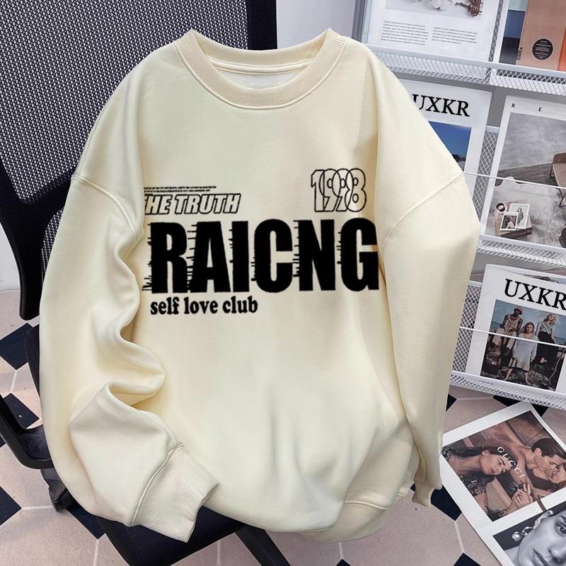 Product Introduction of Áo Len Cổ Tròn Không Mũ, Phong Cách Mỹ Nặng, Dành Cho Nam Và Nữ, Thích Hợp Cho Mùa Thu Và Mùa Đông, Hàng Mới Về Đầu Xuân, Thương Hiệu Thời Trang, Áo Khoác Rộng Thùng Thình Cặp Đôi 6