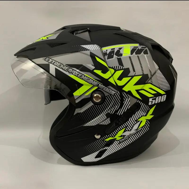 Helm JP7 X7 MOTIF DOUBEL VISOR SNI 2