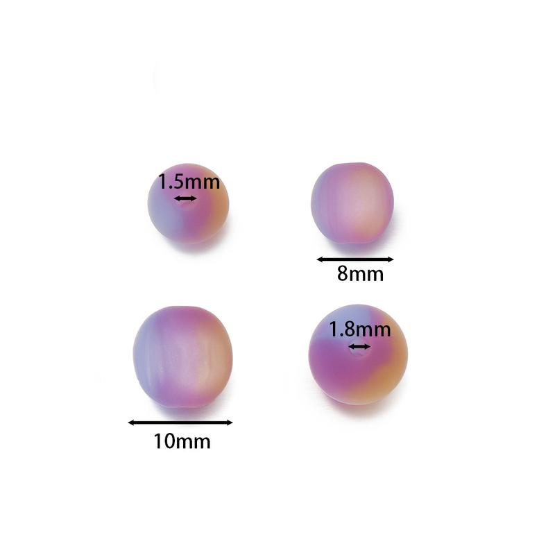 Product Introduction of St.kunkka 10pcs 8 10mm Resin Fantasy Matte Beads Round Perforated Beads For Diy Bracelet Necklace Jewelry Accessories Making 38