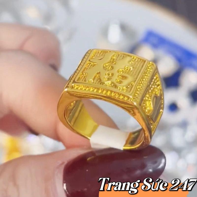 Nhẫn Chữ Phúc 5 Chỉ Màu 18-đeo đời đời ko phai 4