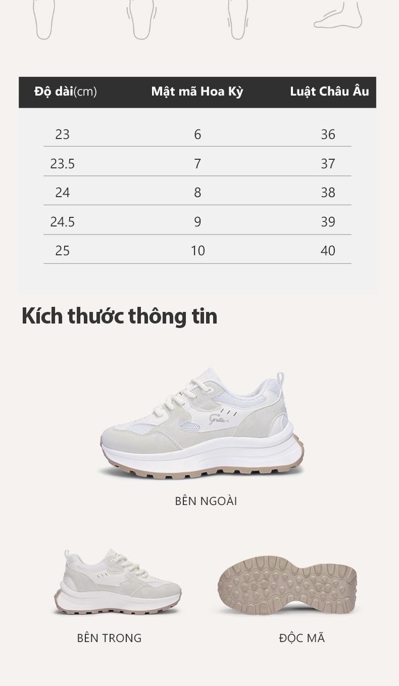 Product Introduction of Corolla Giày Thể Thao Sneaker Nữ  Fashion Phong Cách Hàn Quốc Dế Cao 4.5CM Chống Trượt Dộ Co Giãn Cao Kháng Khuẩn Thoáng KhíGiày Giày Lười Dồ Hot Trend Shoes【Nên mua kích cỡ lớn hơn 】 22
