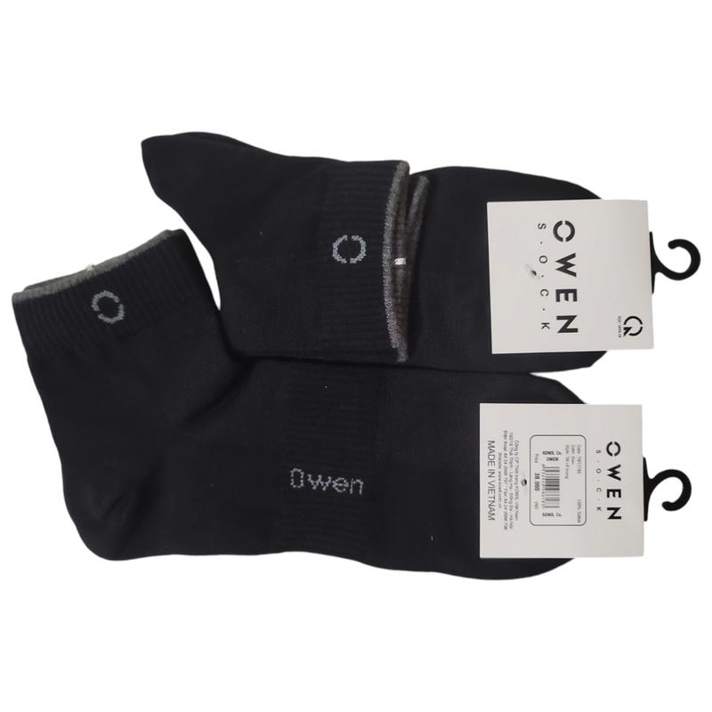 tất OWEN Cổ Trung chính hãng, 100% cotton có thể giặt máy vớ  tat  congan tất  chan tất xu quầnlót Cổ Cao Menswear Cổ Cao Menswear t at quà  tặng  bạn  trai  valentine t at trang nam 【 trắng + trắng sữa   khỏe mạnh tất