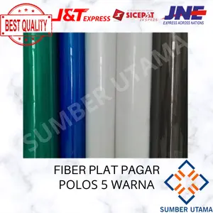 [BACA DESKRIPSI] Fiber Pelapis Pagar METERAN POLOS Penutup Plastik Piber Viber tinggi 1 meter Tebal 0.6mm
