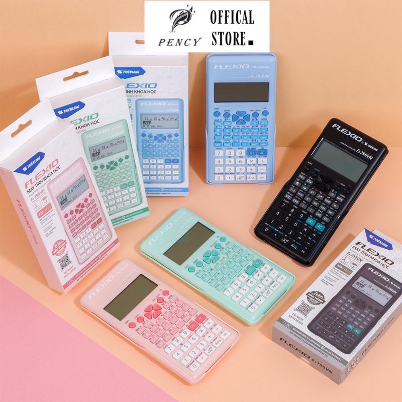 Máy tính cầm tay học sinh Thiên Long Flexio Fx799VN - Máy tính chính hãng, tiện lợi, giải toán nhanh maytinh khoahoc flexio  fx799vn maytinh  camtay flexio  fx 799