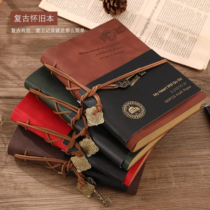 Sổ Tay Bìa Da - Nhật kí Bìa Mềm Phong Cách Vintage Giấy Kraft - Làm bullet journal 1