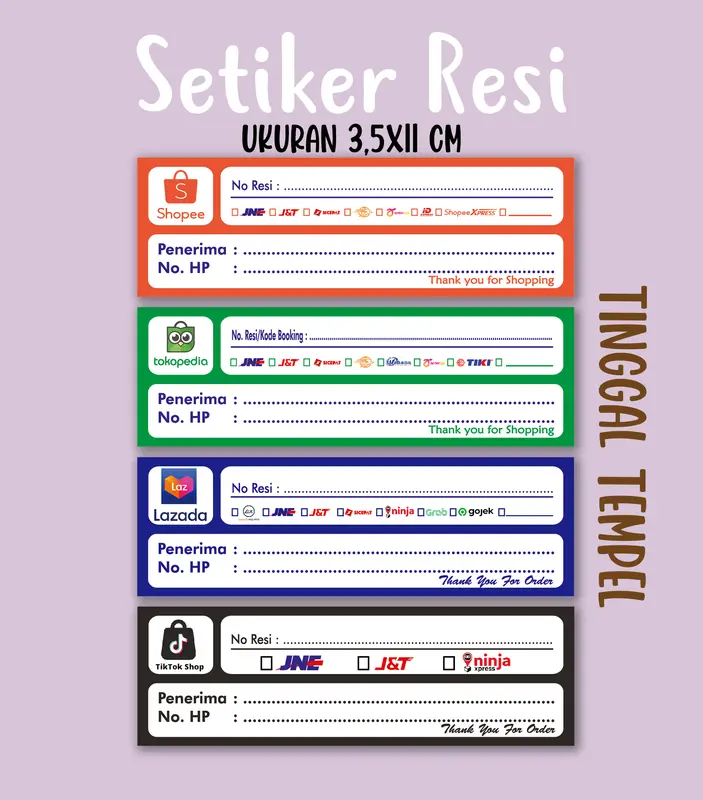 STIKER RESI PENGIRIMAN / STIKER RESI - Shop | Tokopedia